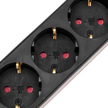 Удлинитель REXANT Standard 5 метров 5 гнезд с/з с выключателем 2 USB черный