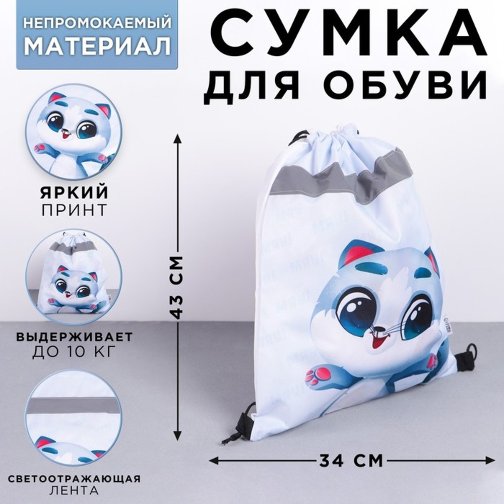 Мешок для обуви ArtFox Котик - фото 1
