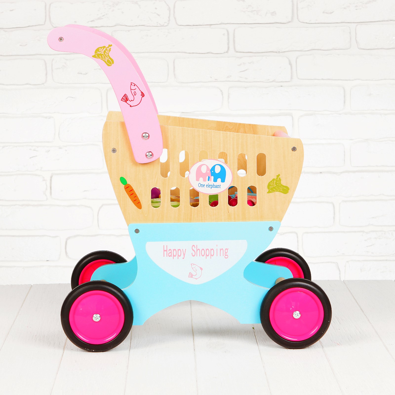 Игровой набор Sima-Land тележки и корзинки, продукты - фото 3