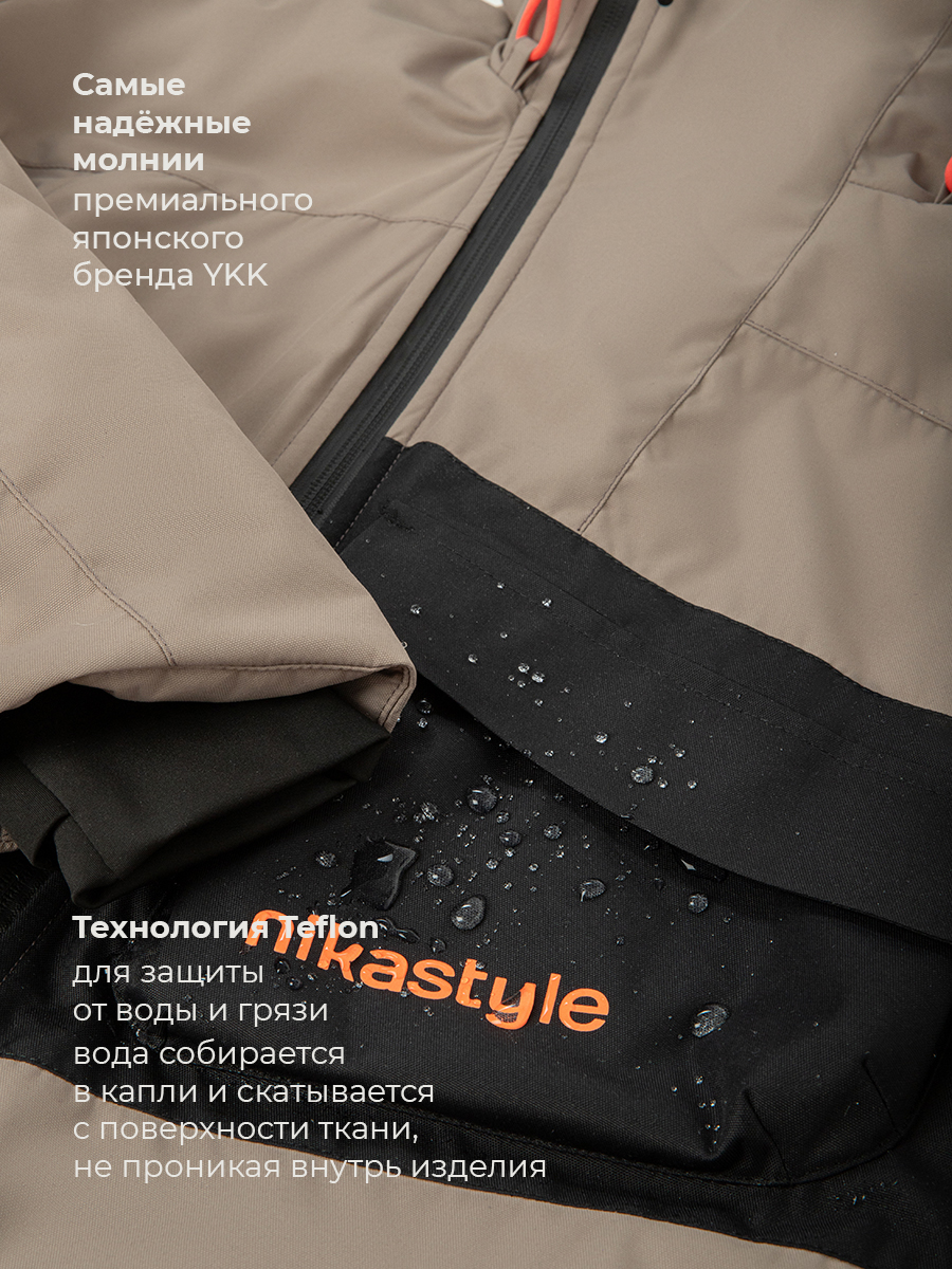 Комбинезон NIKASTYLE 8з2126 серый песок/черный - фото 9