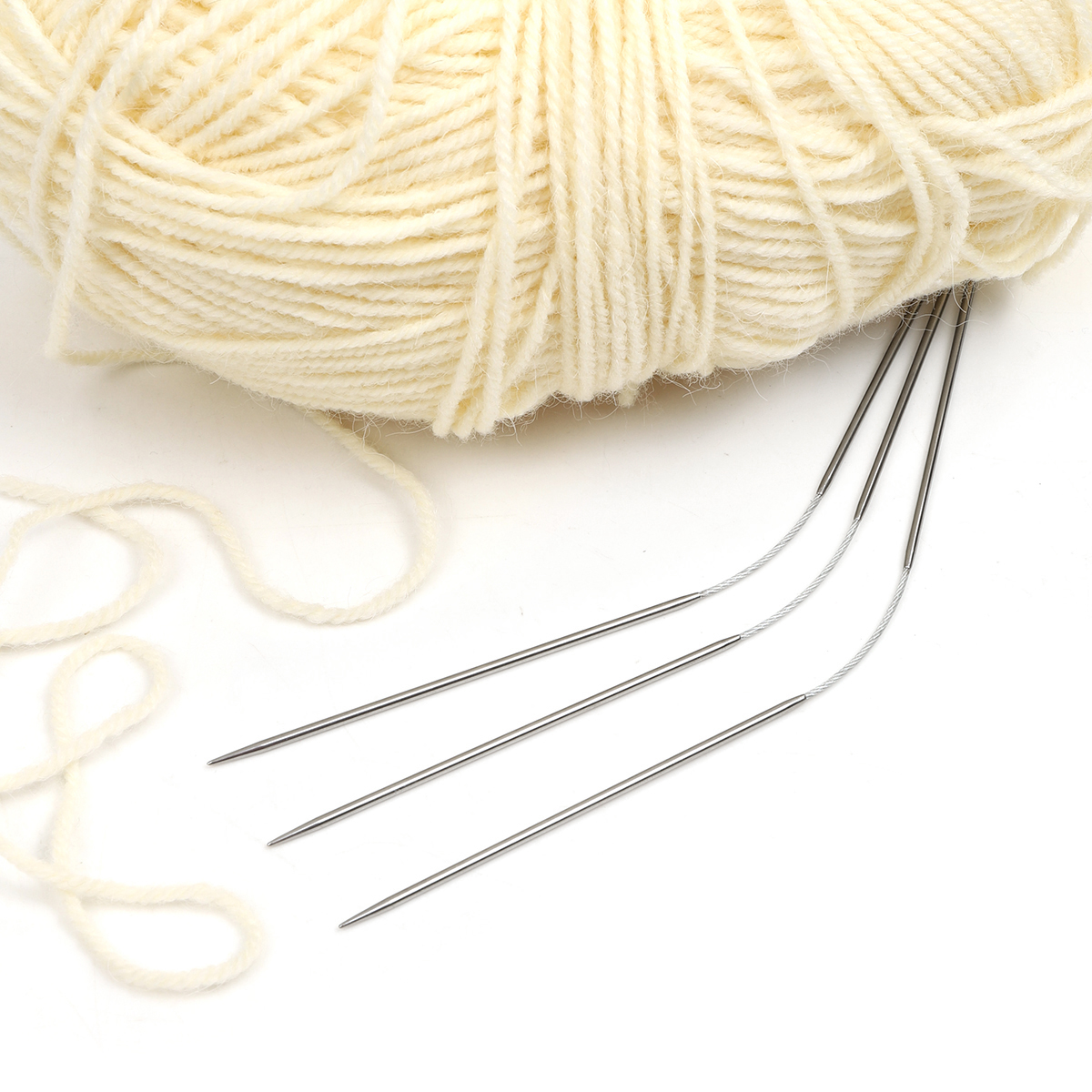 Спицы вязальные чулочные Maxwell гибкие с металлическим тросиком сталь d 2.0 мм 21 см 3 шт - фото 5