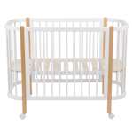 Кровать детская Polini kids Simple 350 Белый-Натуральный