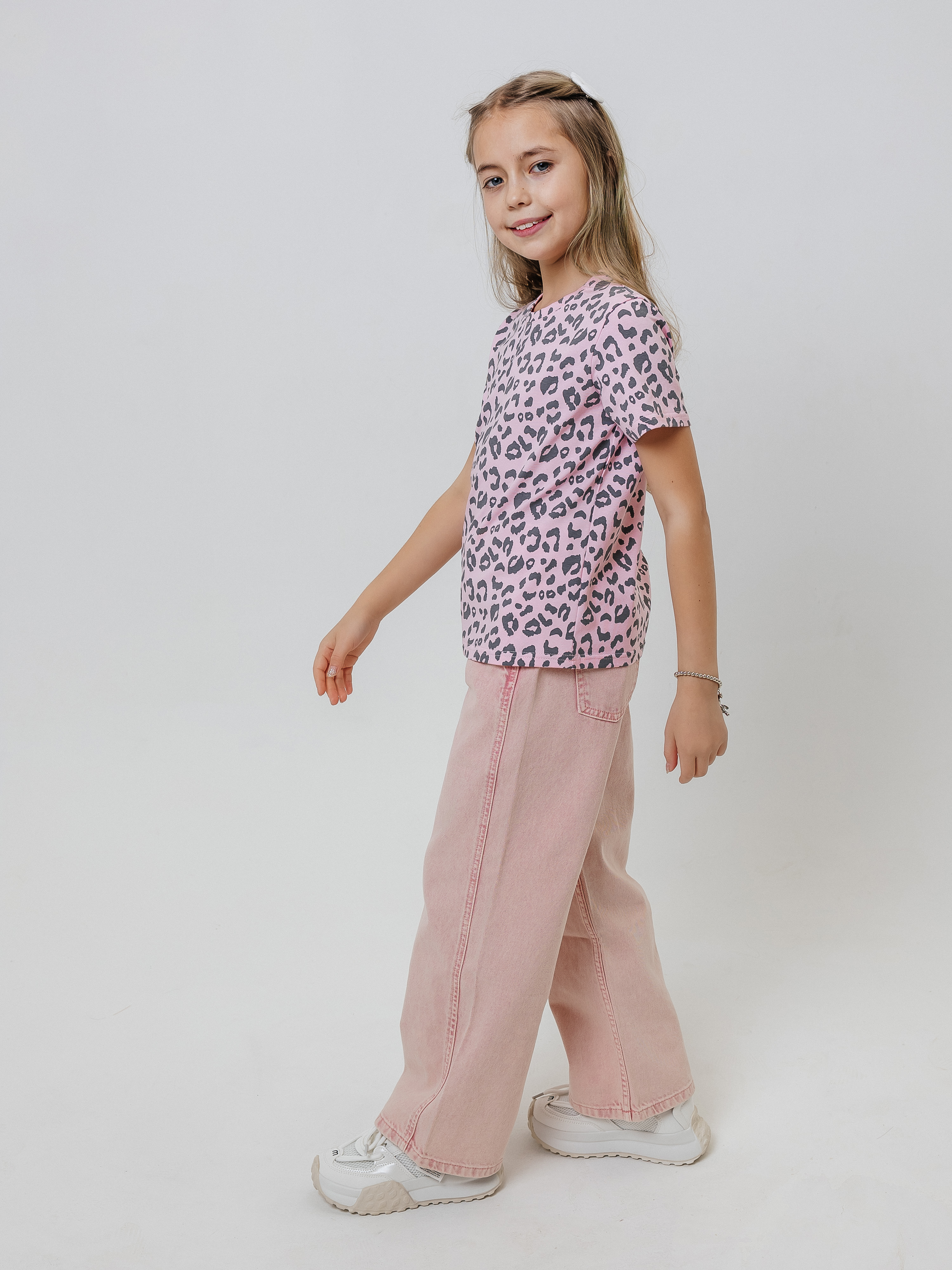 Футболка Селтекс Ю_ФК34 розовый леопард - фото 2