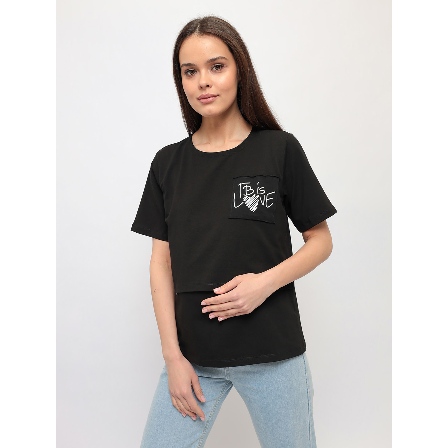 Футболка для кормящих Proud Mom ФГВЛВ-0300-черный - фото 1