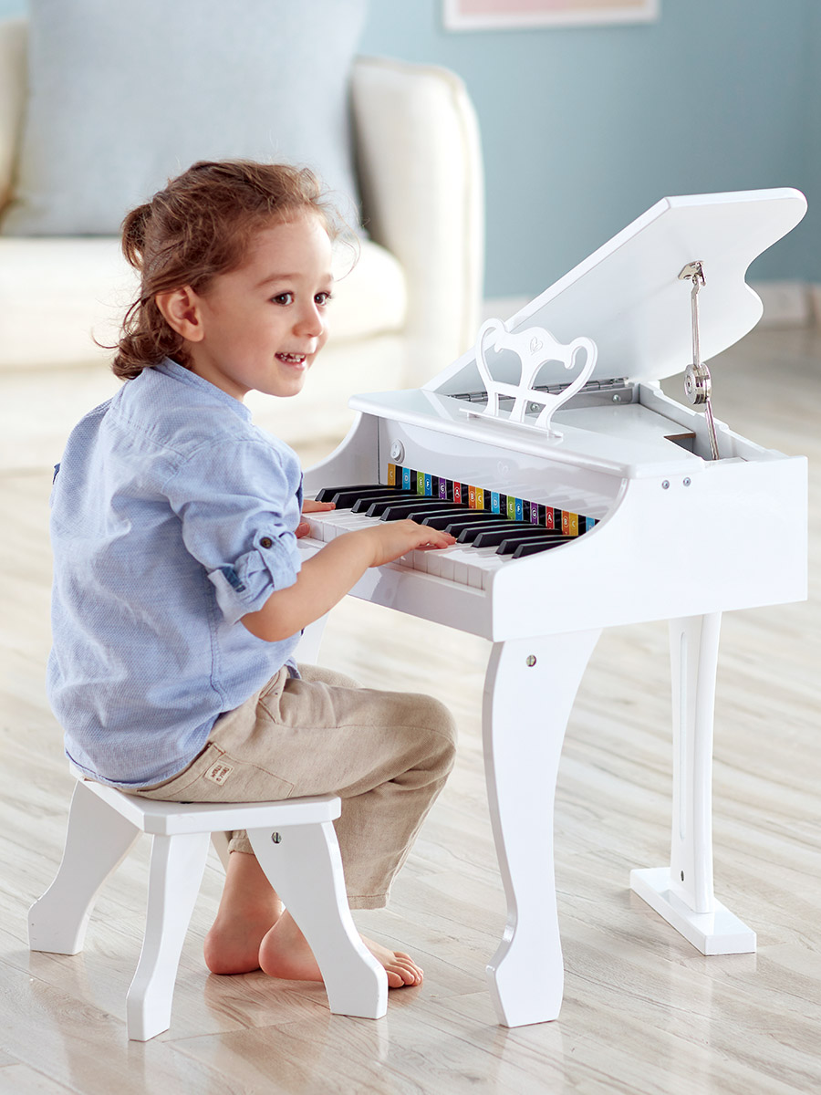 Игрушка музыкальная Hape Рояль пианино Делюкс белый пианино - фото 2