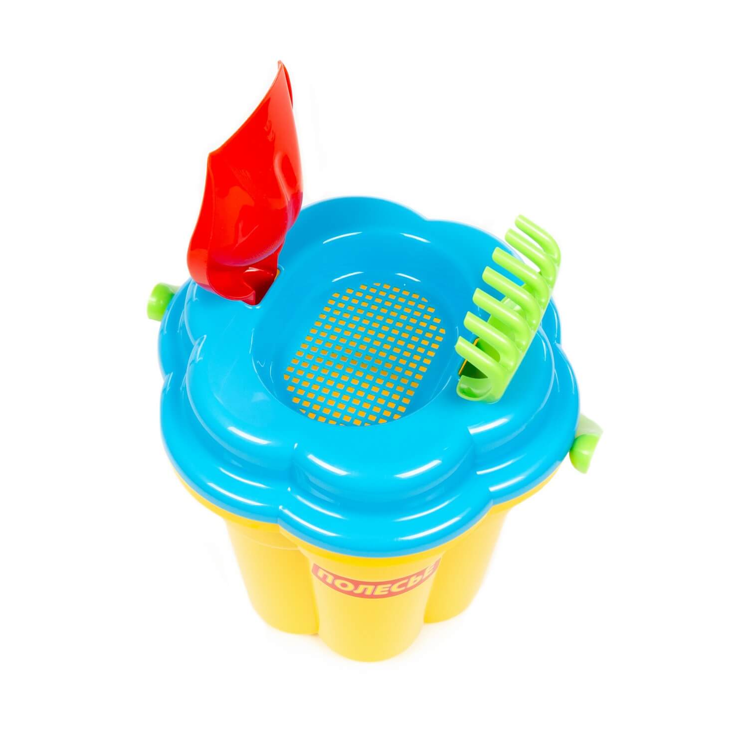 Песочный набор Полесье в рюкзаке желтый 1 предм. - фото 8