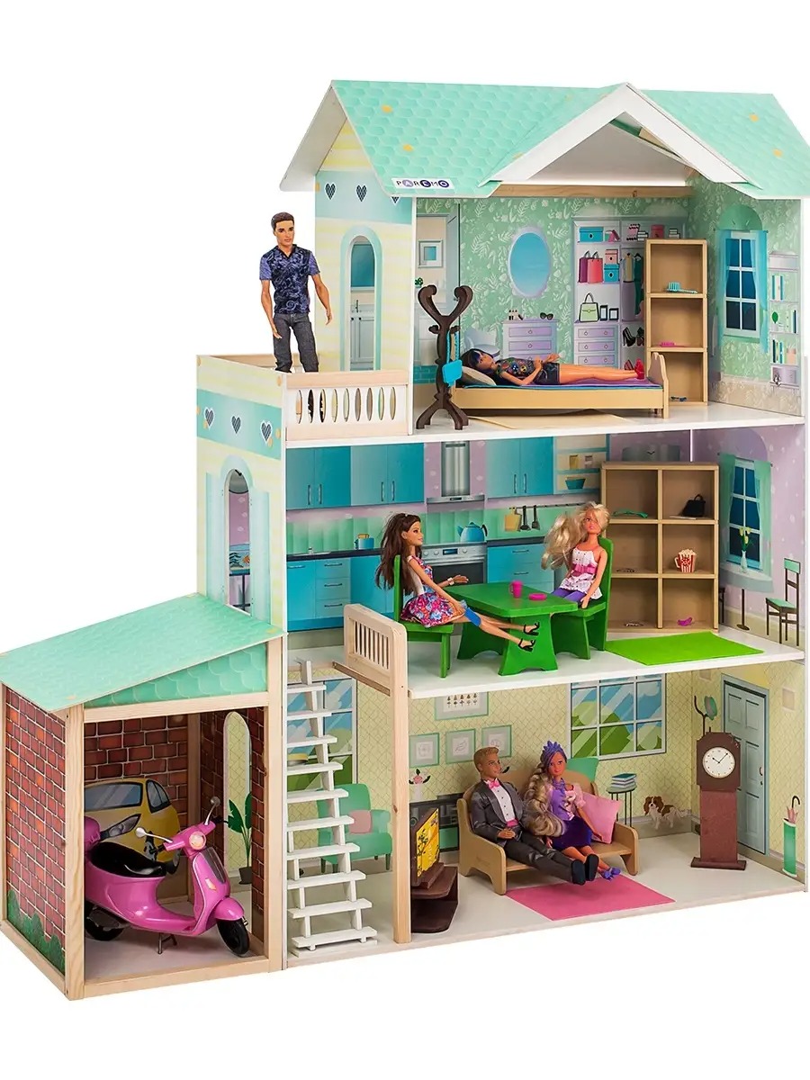 Домик для кукол PAREMO 118 см с мебелью PD318-13 - фото 10
