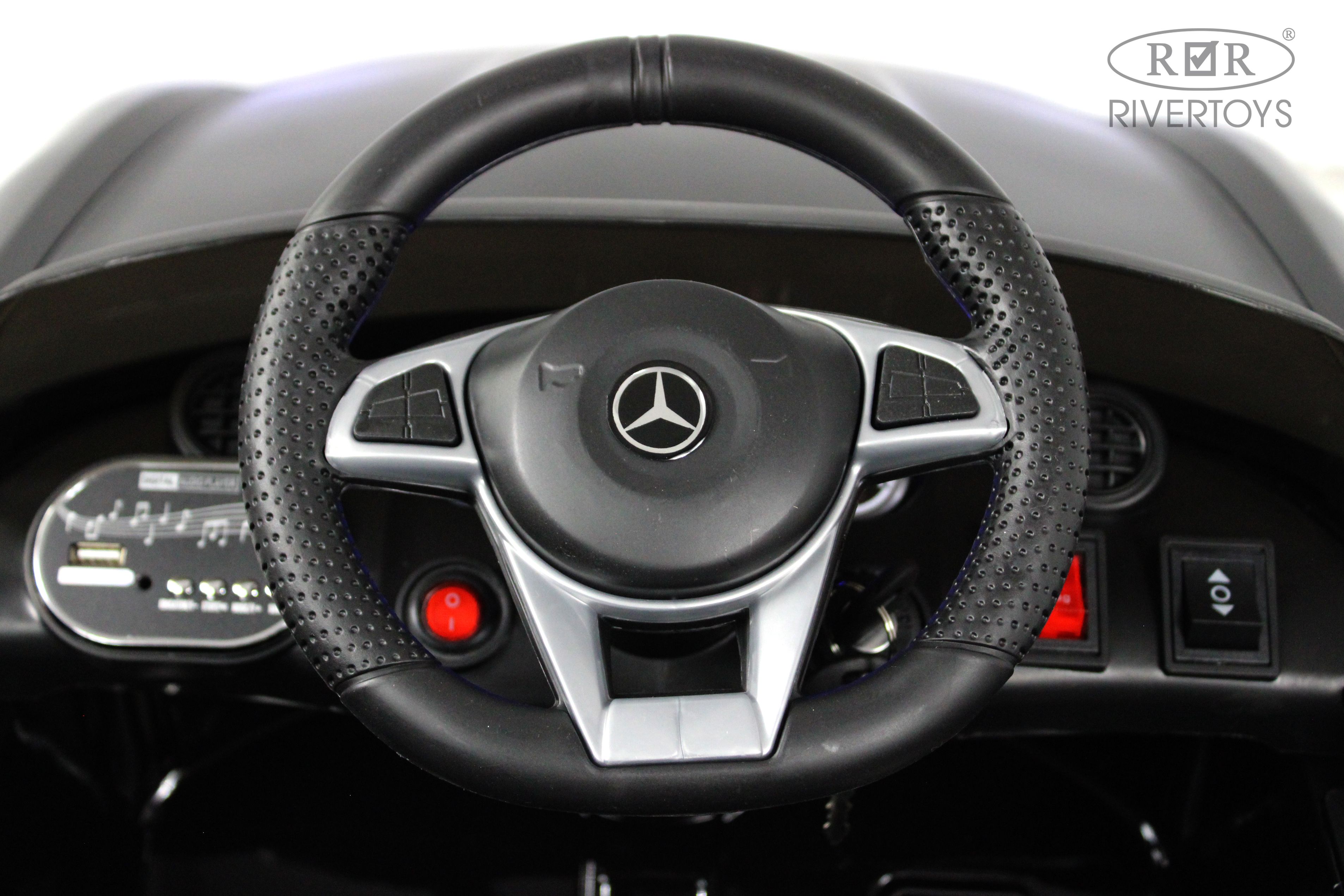 Электромобиль RIVERTOYS Mercedes X777XX-AMG-BLACK-GLANEC С пультом ДУ - фото 10
