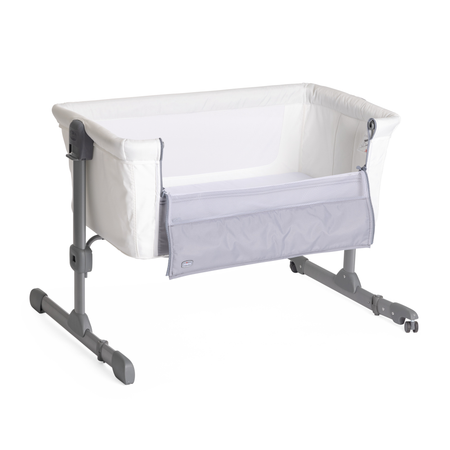 Детская кроватка Chicco Next2Me Essential прямоугольная, без маятника (белый)