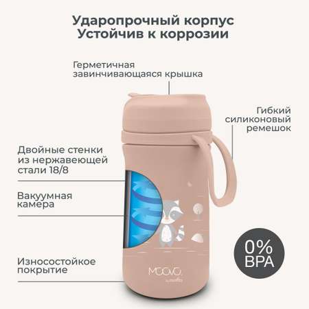 Термос-поильник детский Nuvita с мягким носиком 350 мл розовый