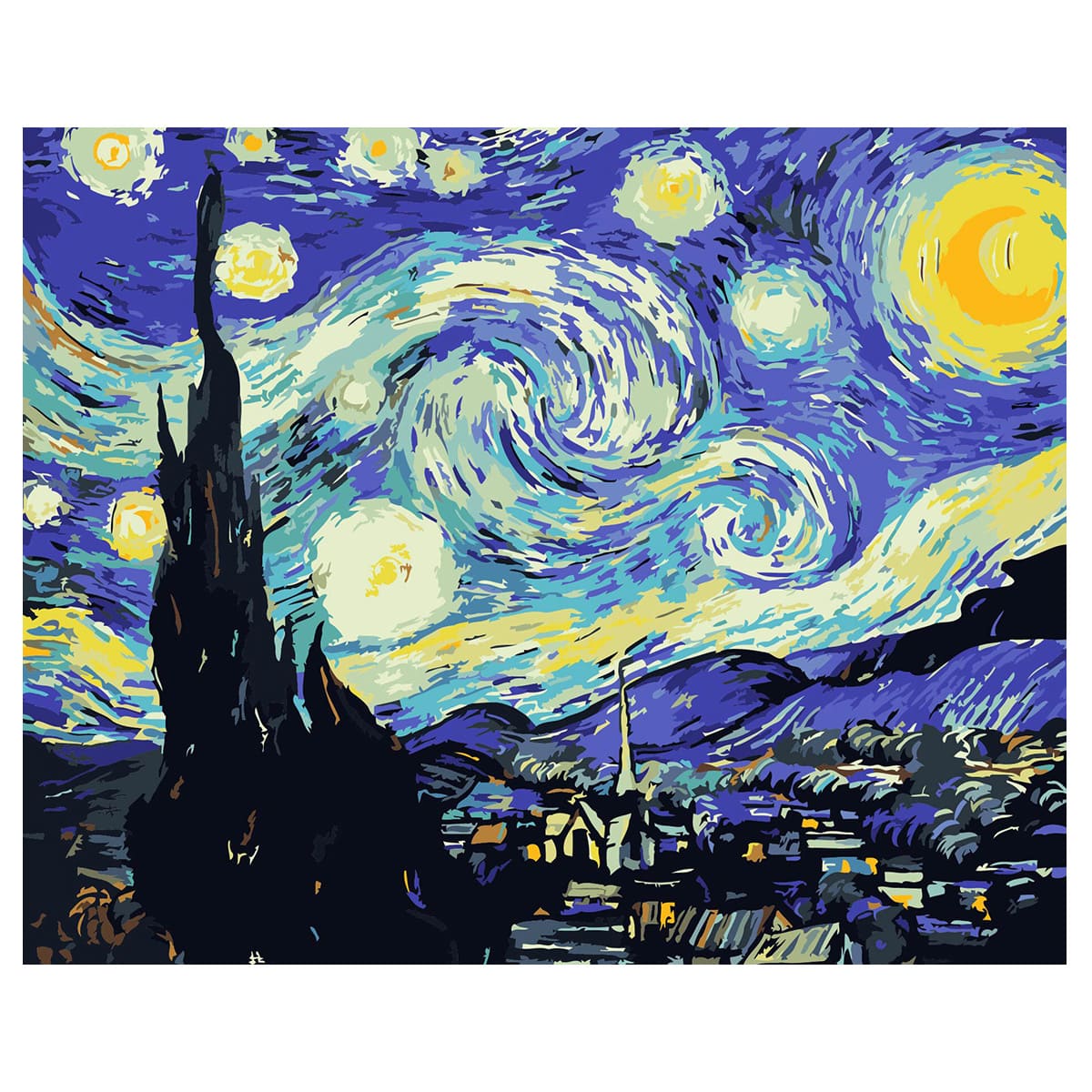 Картина по номерам Русская живопись Звездная ночь - фото 1