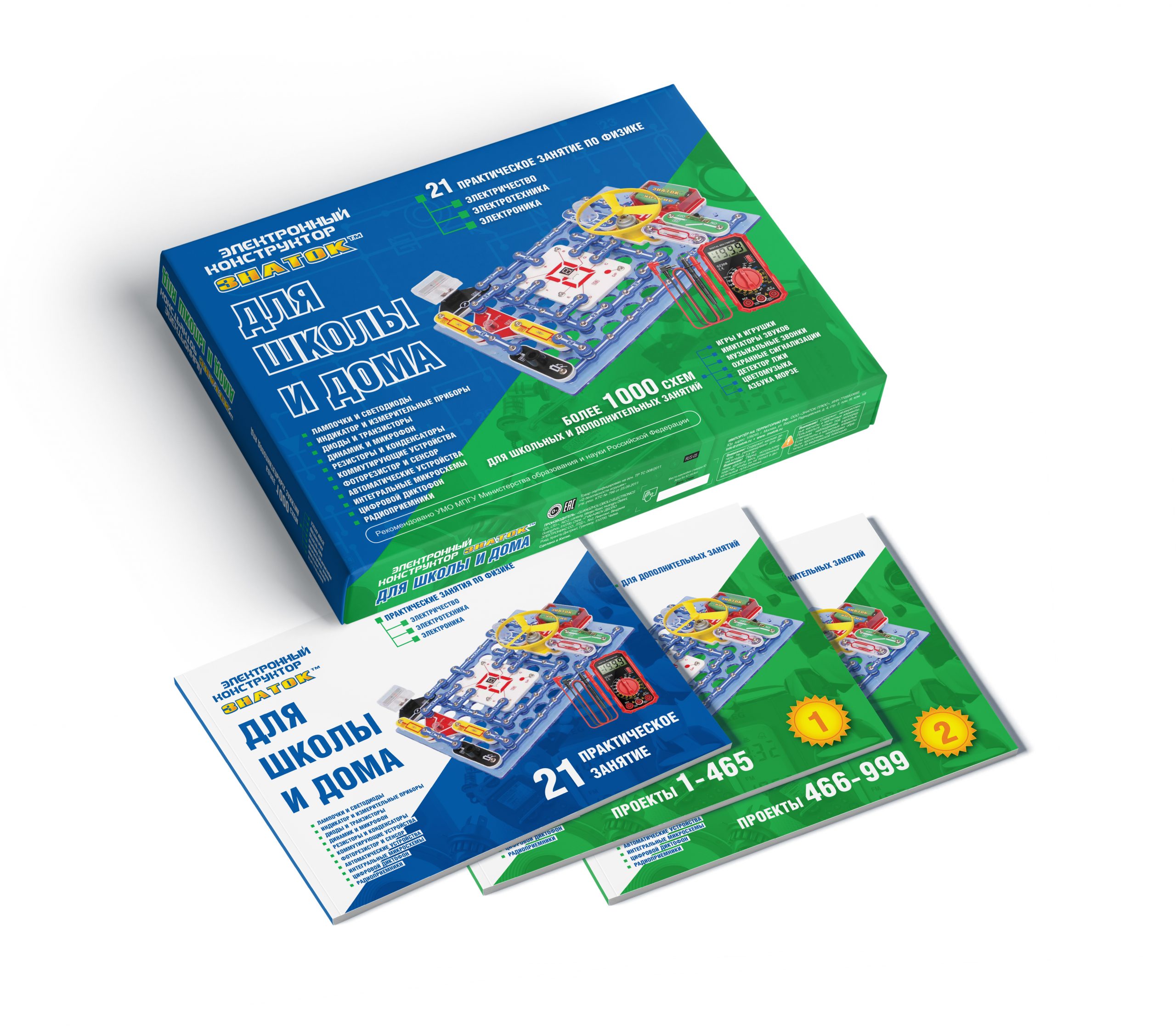 Конструктор Знаток Для школы и дома 1000 схем электронный - фото 2