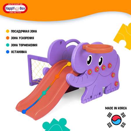 Детская горка Happy Box JM-706B сиреневый