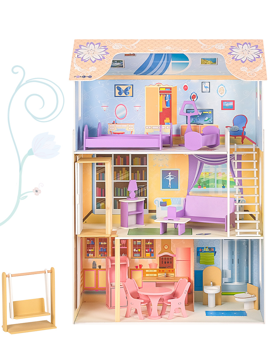 Домик для кукол PAREMO 120 см с мебелью PD315-03 - фото 10