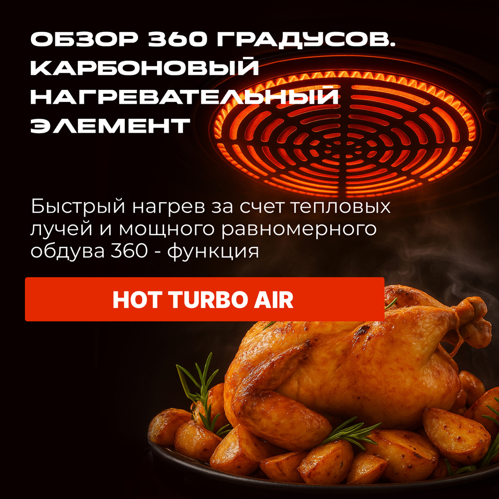 Индукционная плита и Аэрогриль. RED Colorcook MC550 - фото 27