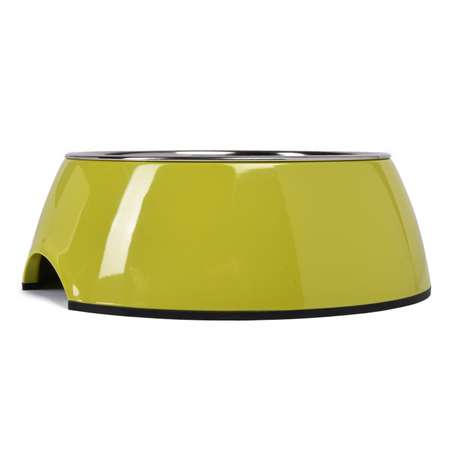 Миска для собак SuperDesign на меламиновой подставке 0.35л Лайм 70042