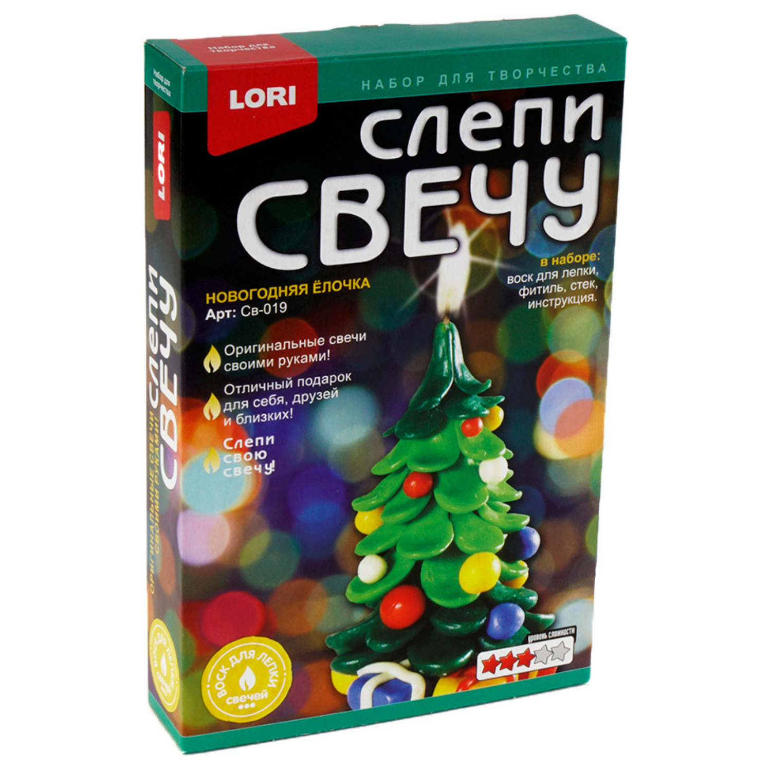 Набор LORI(колорит) Новогодняя ёлочка свеча - фото 1