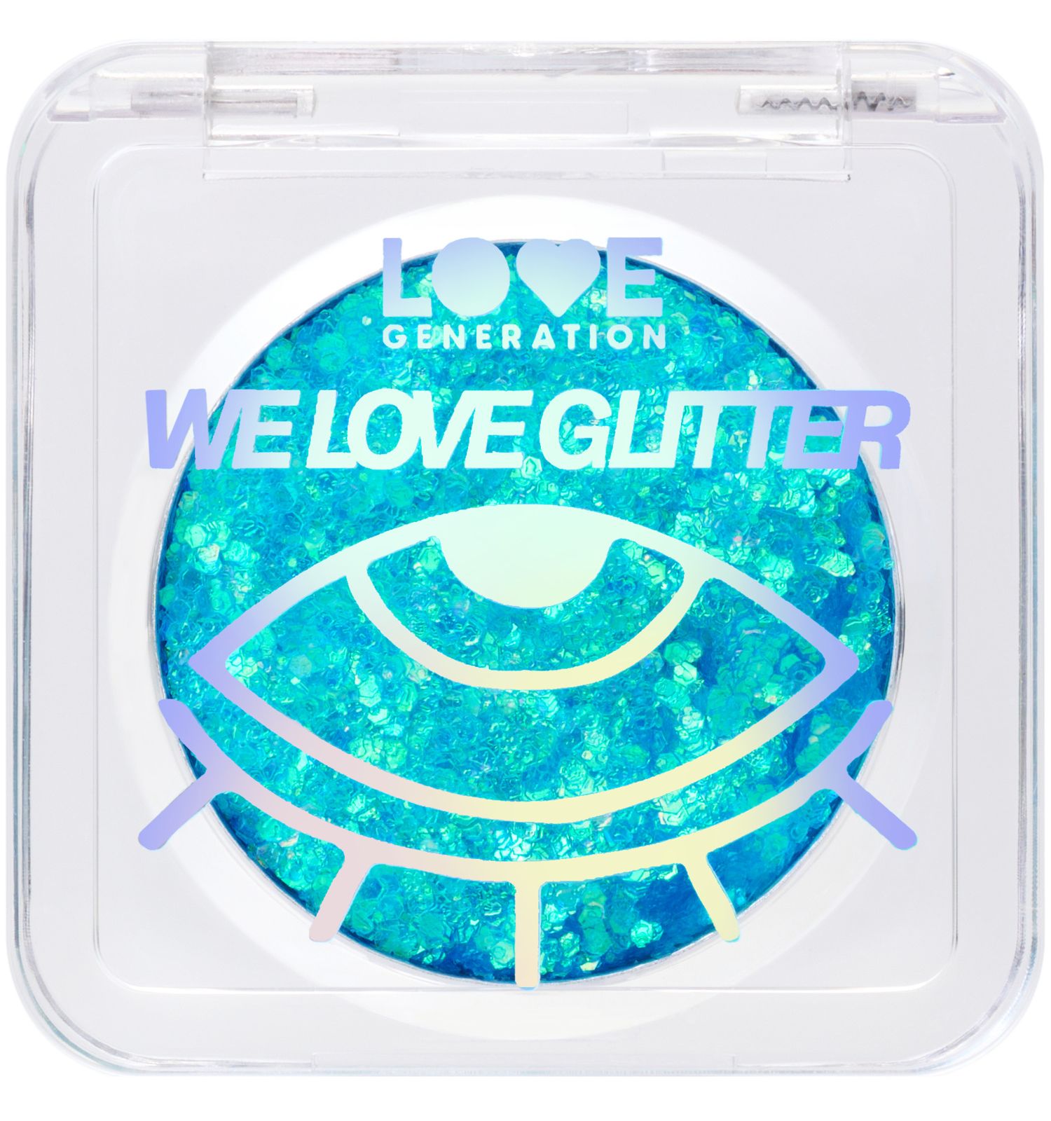 Глиттер для лица Love Generation We love glitter кремовая основа яркое сияние тон 03 голубой 1.8г - фото 1