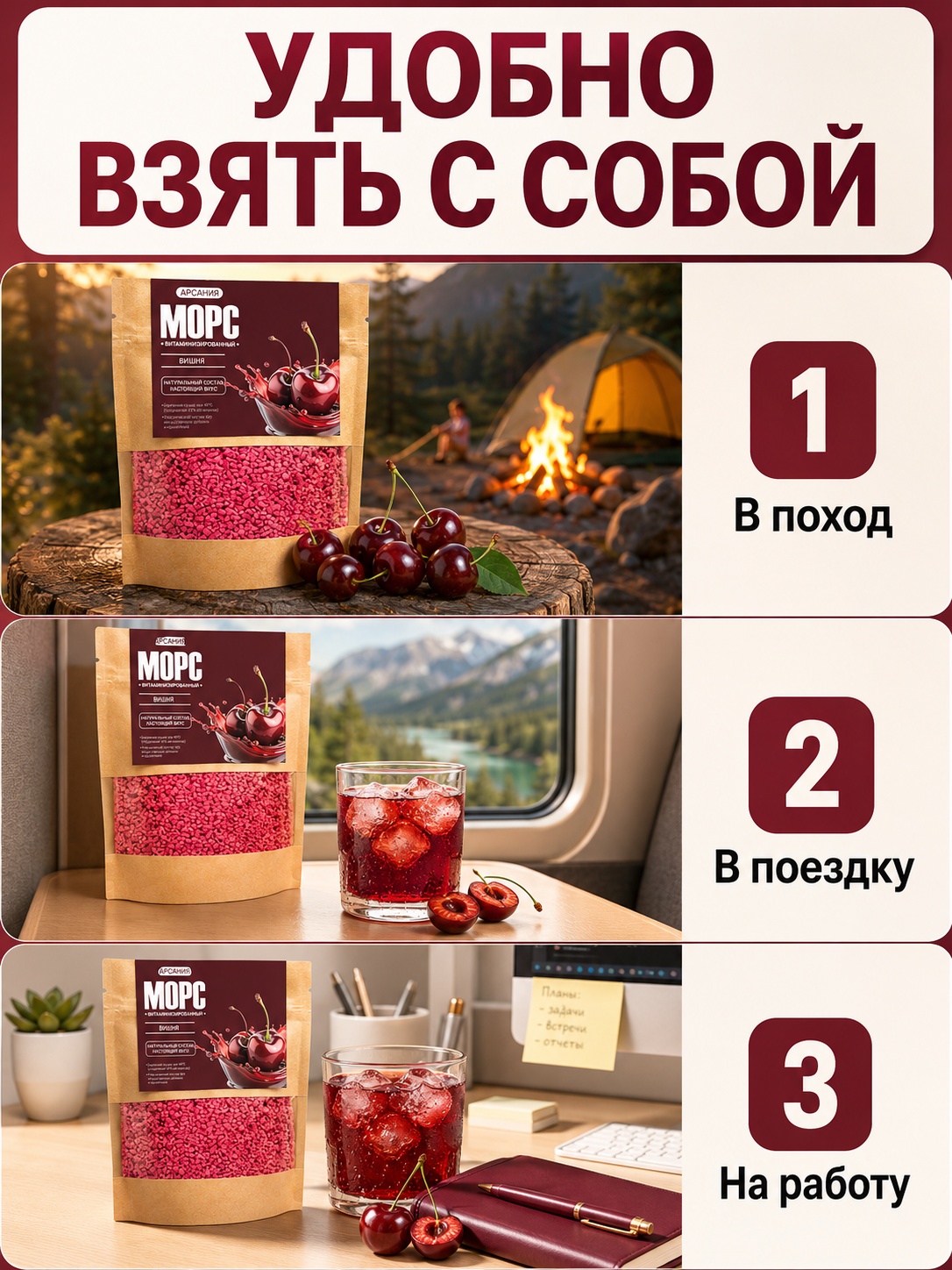 Морс с натуральным соком АРСАНИЯ витаминизированный - фото 3