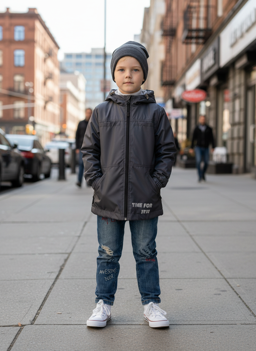 Ветровка Arctic kids 20-030 серый - фото 2