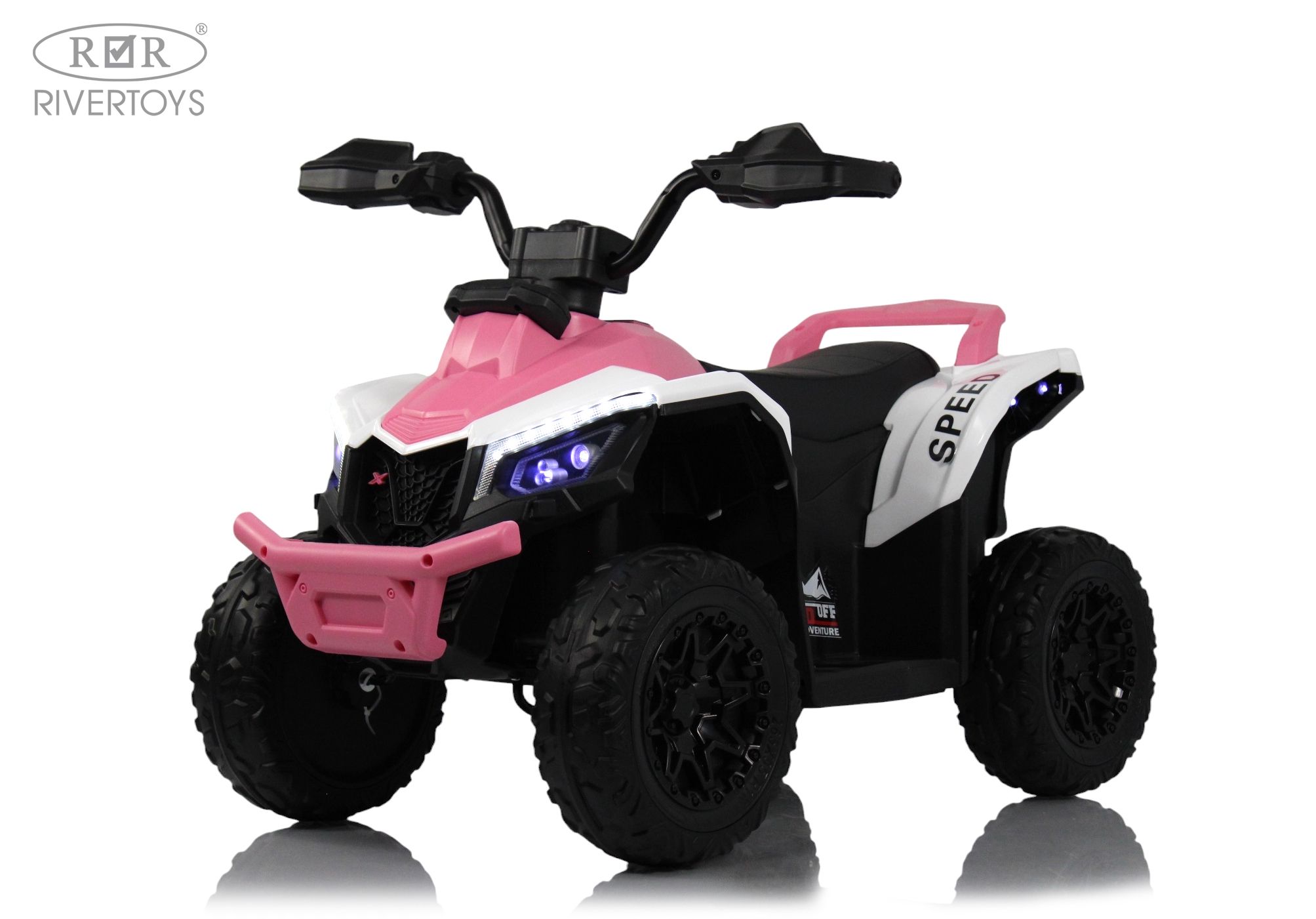 Электромобиль RIVERTOYS М202БХ-PINK С пультом ДУ - фото 1