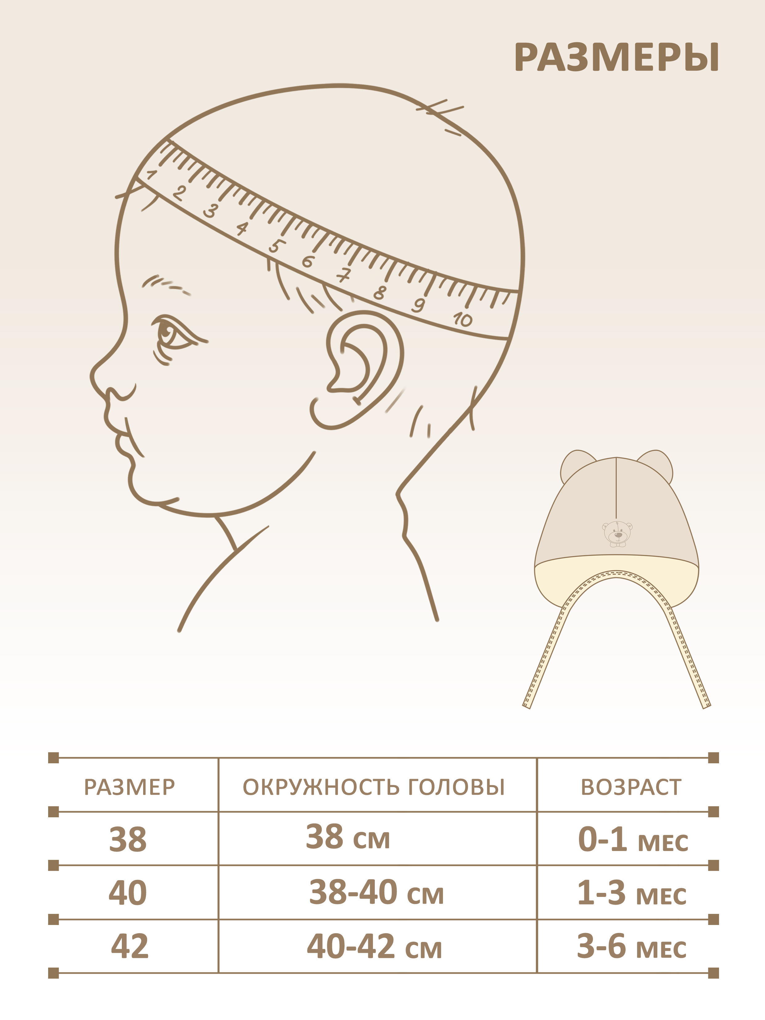 Чепчик KIRIYA KIDS 83215 - фото 3