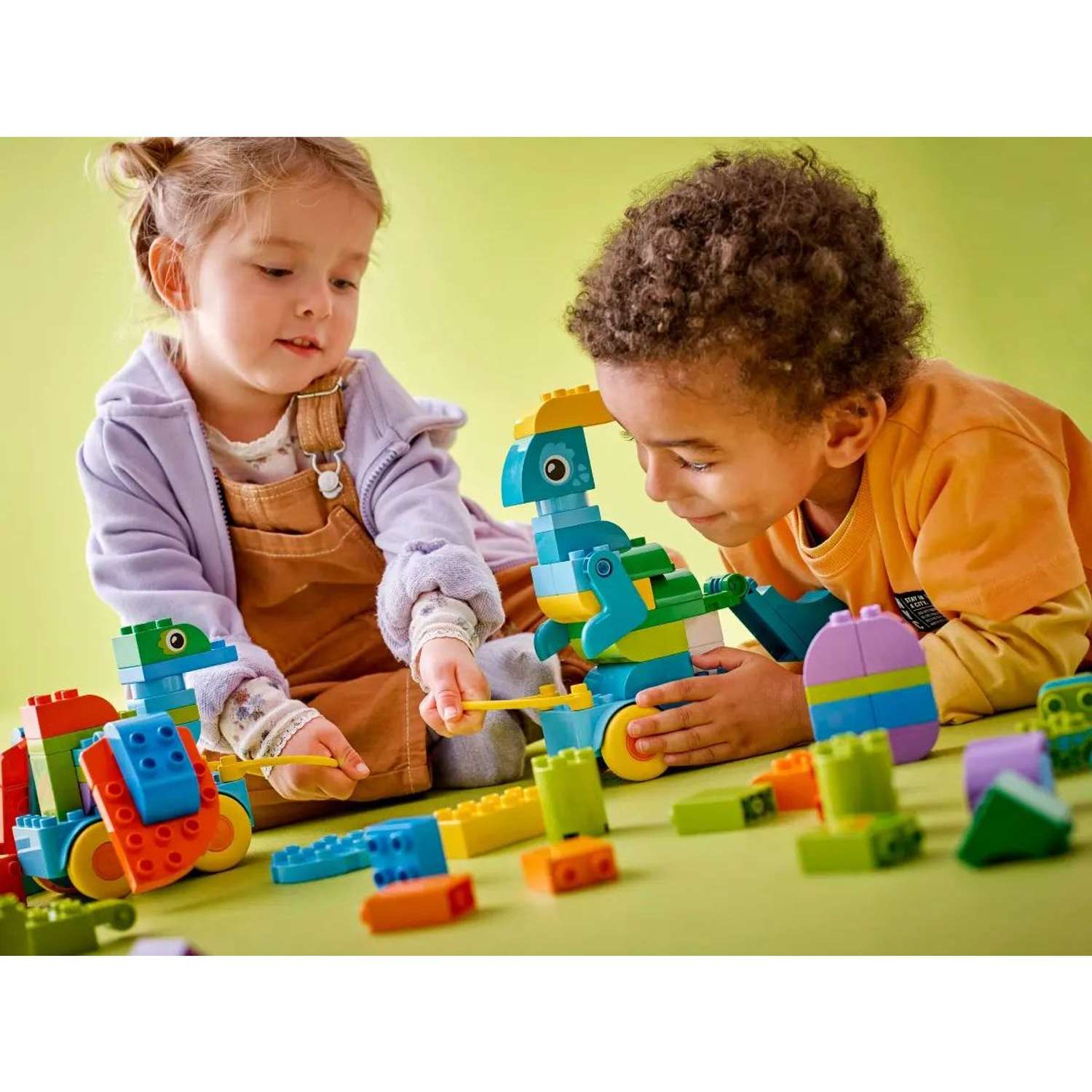 Конструктор LEGO DUPLO 3 в 1 Динозавр на колесах блочный - фото 8
