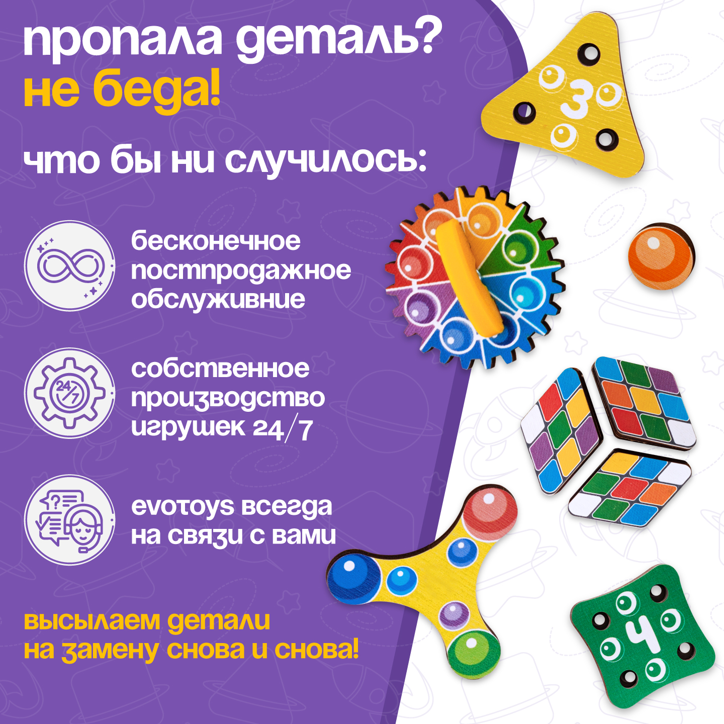 Игрушка Evotoys бизиборд Смайлики - фото 7