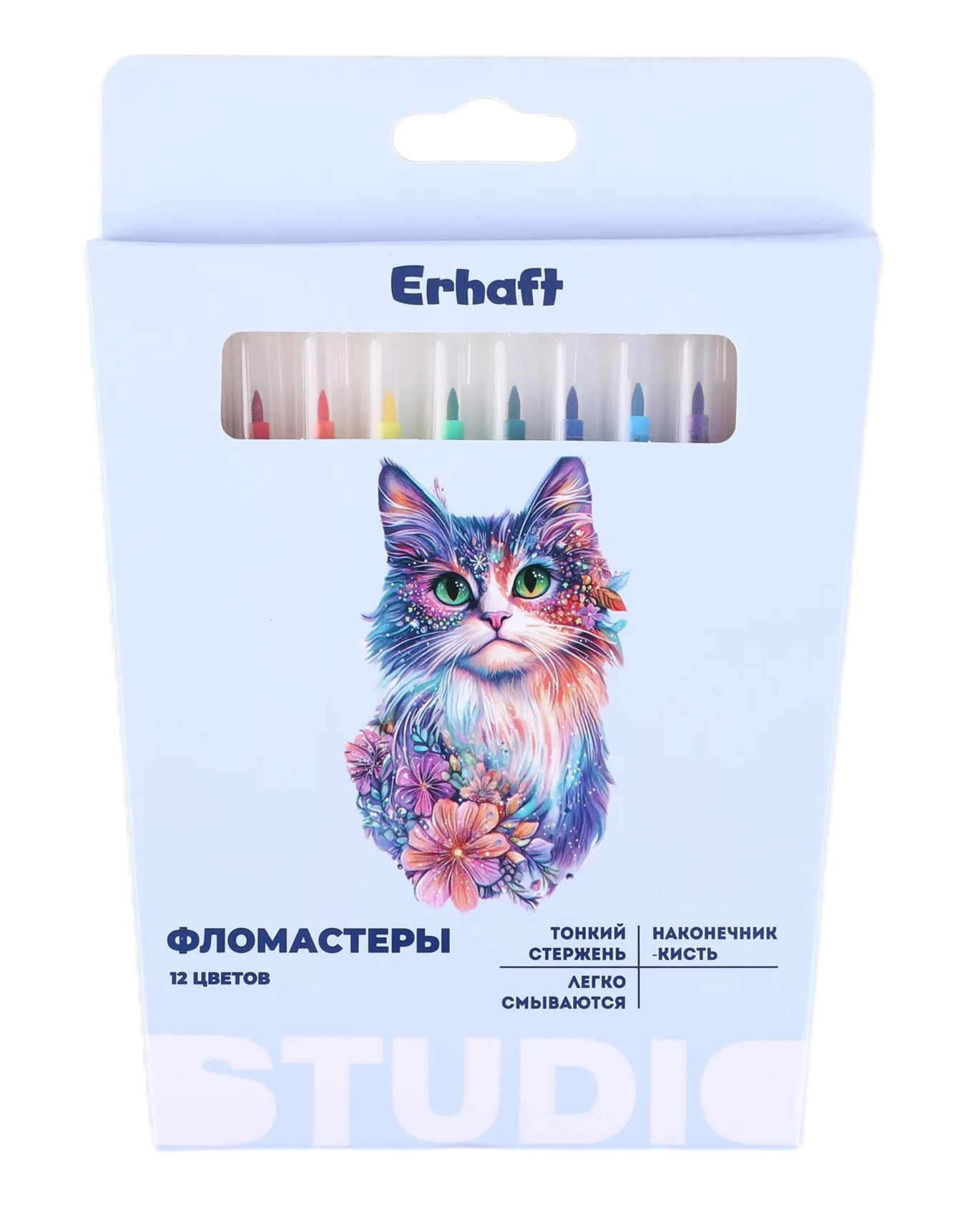 Изображение товара Набор фломастеров Erhaft 12 цветов для творчества и рисования Изображение товара Набор фломастеров Erhaft 12 цветов для творчества и рисования