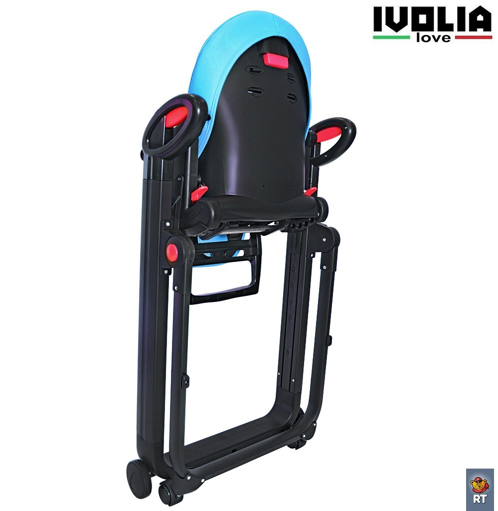 Стульчик для кормления Ivolia LOVE 02 4 колеса blue трансформер - фото 12