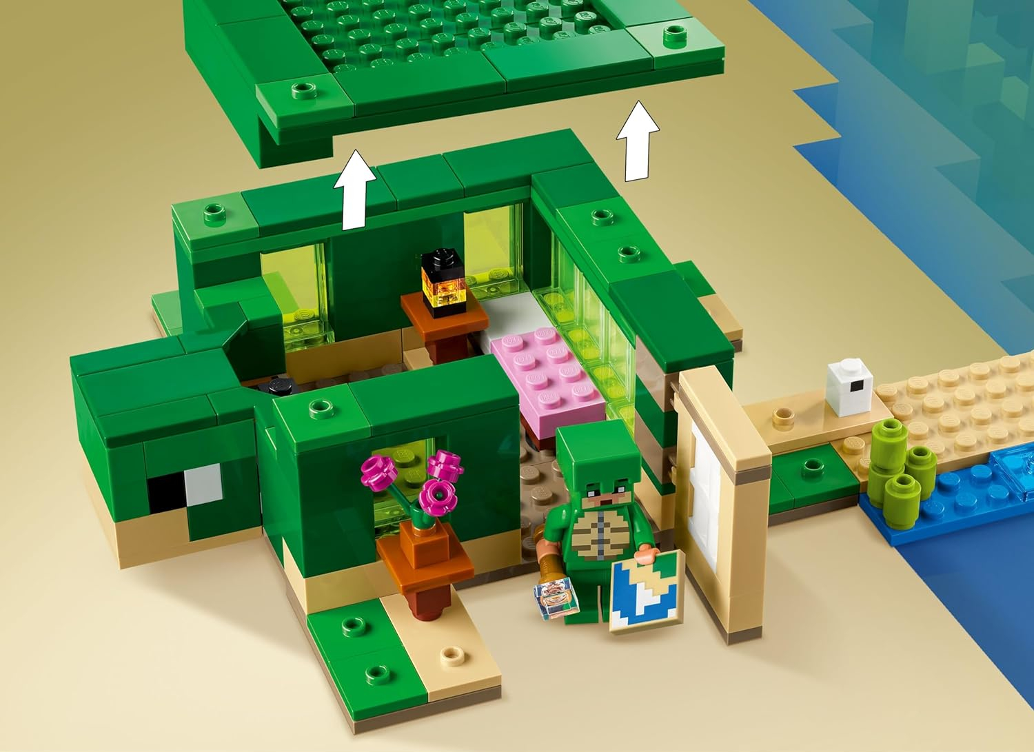 Конструктор LEGO Minecraft Черепаший пляжный домик 234 дет. - фото 10