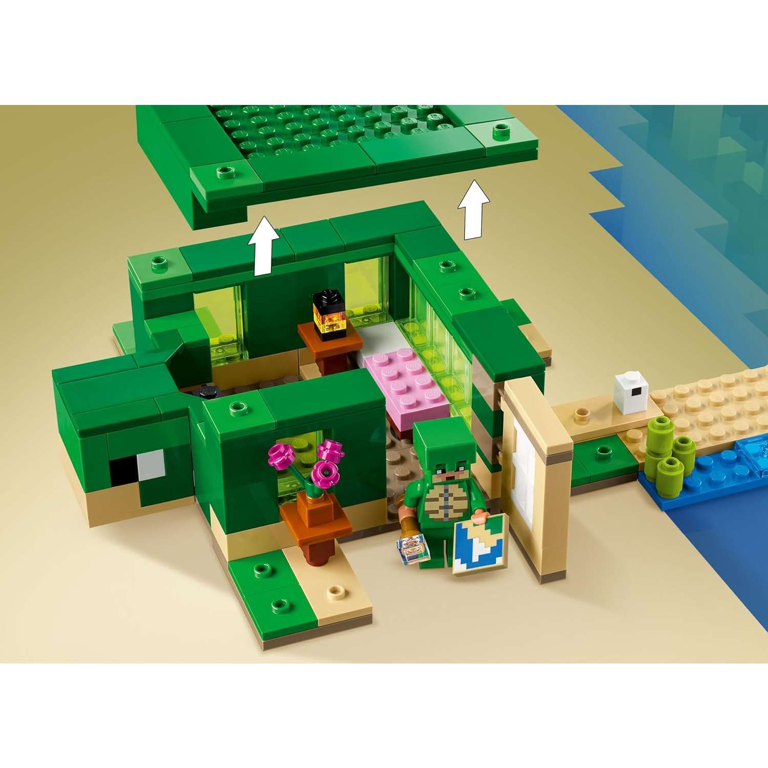 Конструктор LEGO Minecraft Черепаший пляжный домик 234 дет. - фото 10