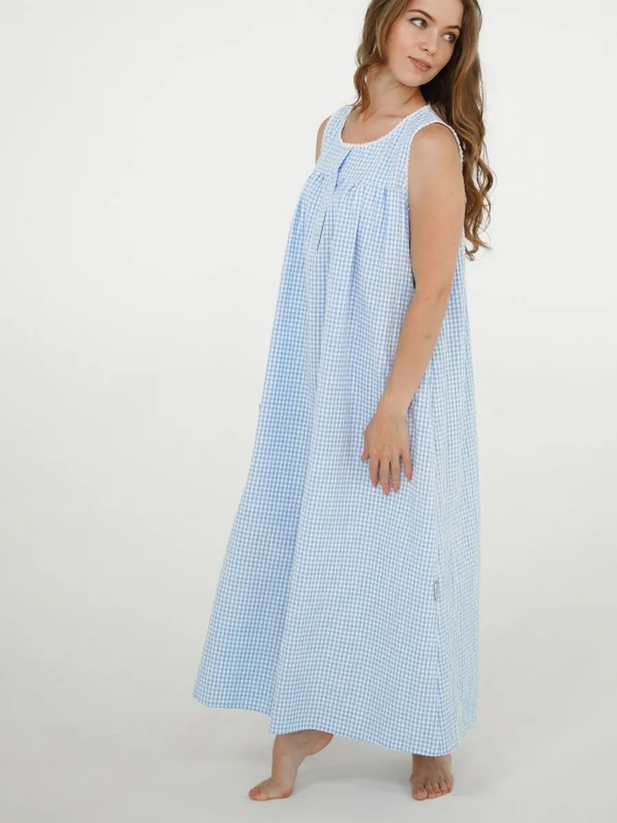 Ночная сорочка Яблоки и яблони 3800/голубая - фото 1