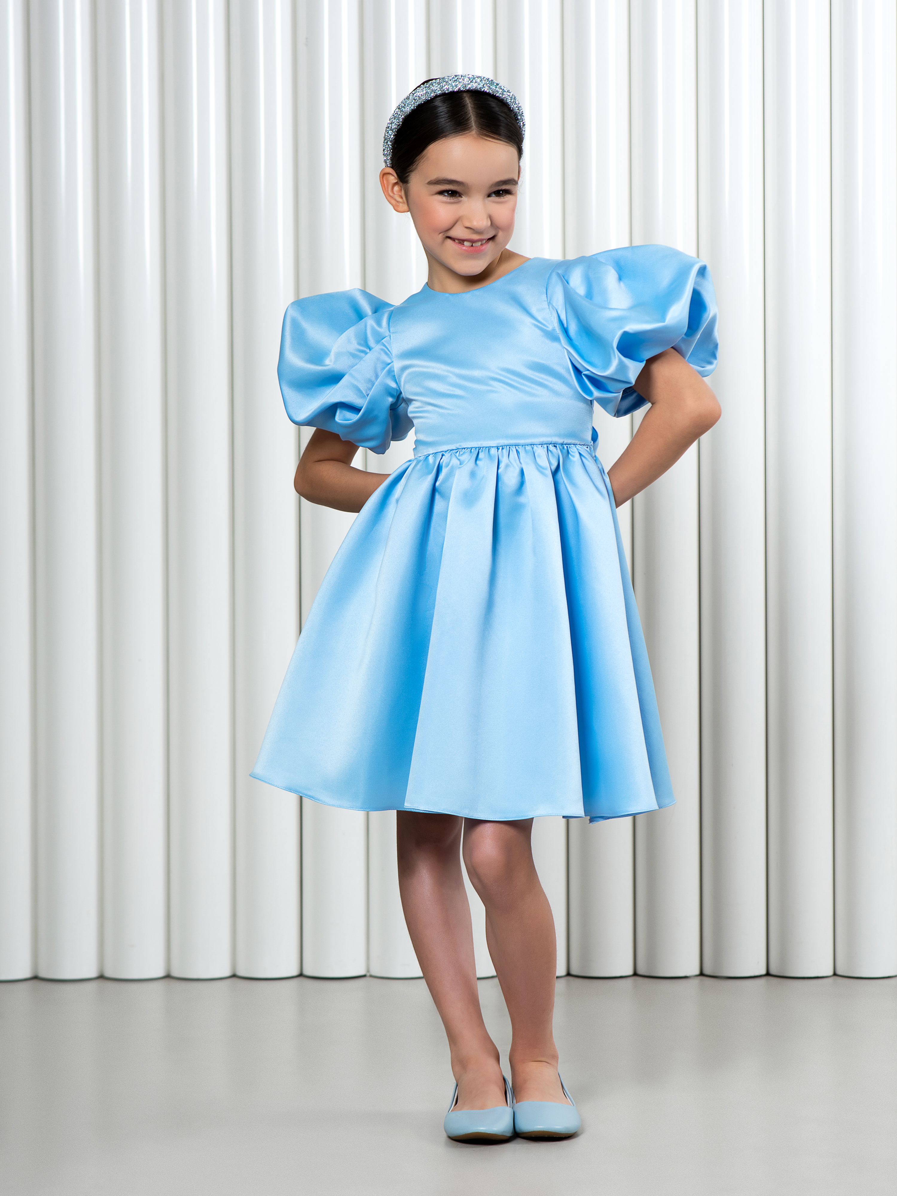 Платье LisaWeta D-143 голубой - фото 6