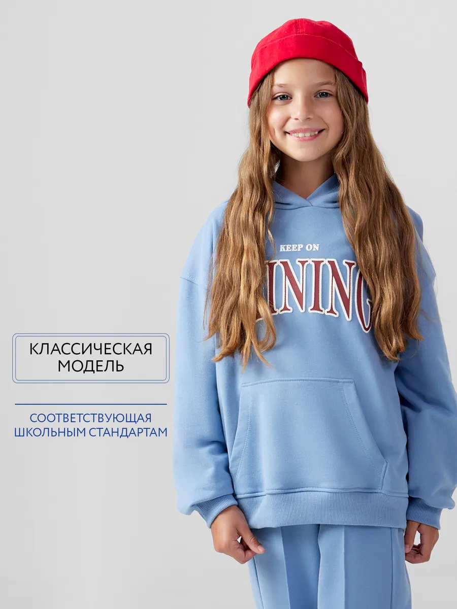 Худи Mark Formelle (Марк Формэль) 127930/пыльно -голубой +печать - фото 6