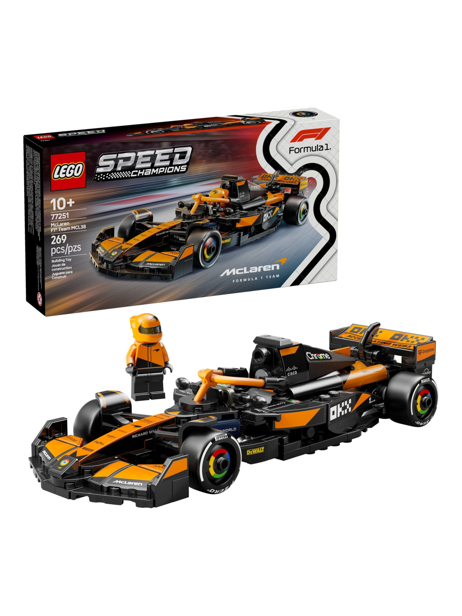 Конструктор LEGO Speed Champions McLaren F1 Team MCL38 269 дет. - фото 3