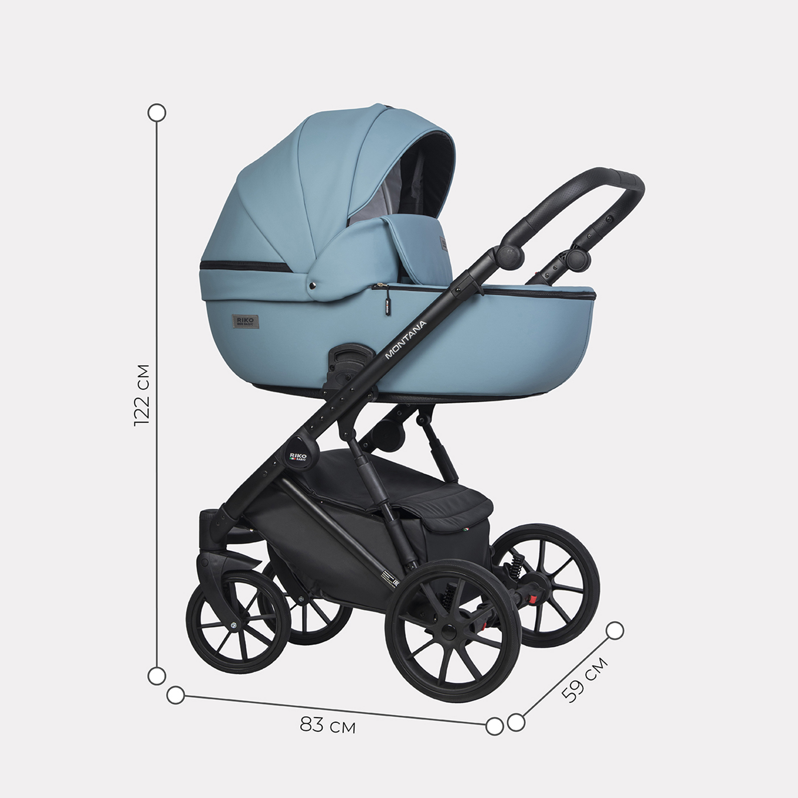 Коляска 3в1 Riko Basic Montana Ecco - фото 2