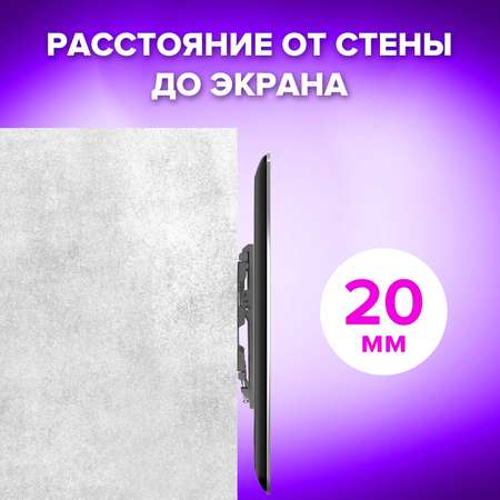 Кронштейн Sonnen для телевизора на стену крепление до 43 дюймов 45 кг
