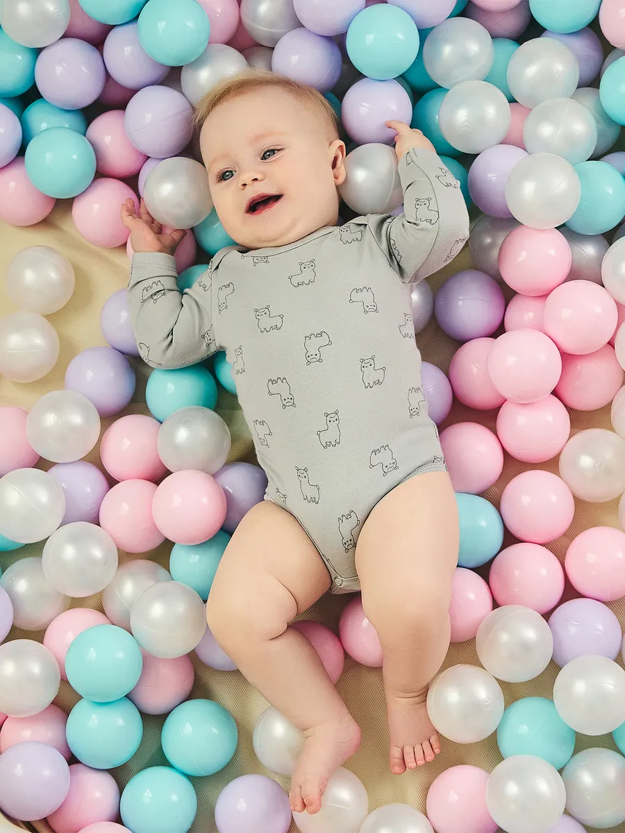 Боди 2 шт Mark Formelle (Марк Формэль) 13016-2/альпаки на сером +пудровый - фото 14