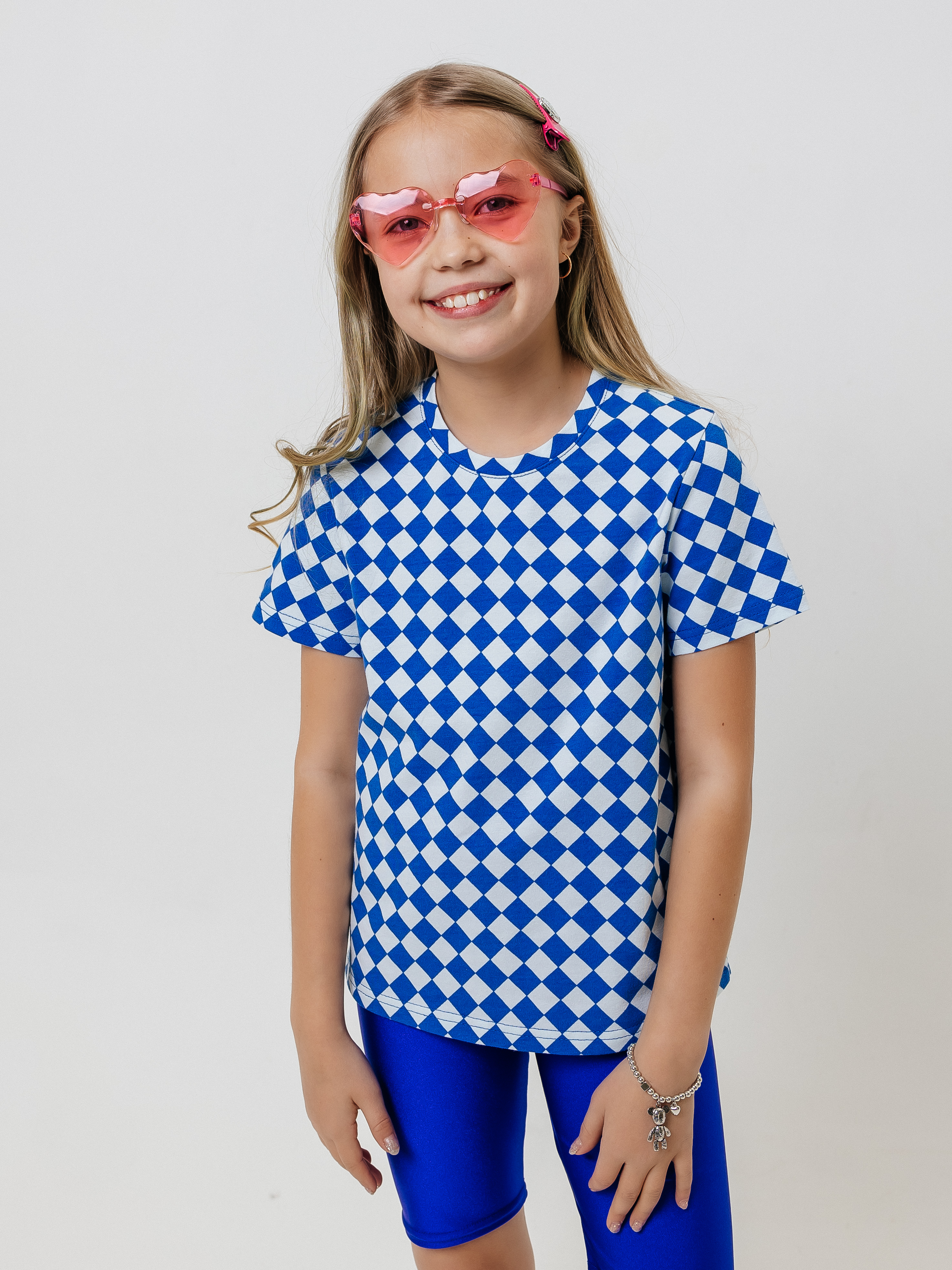 Футболка Селтекс Ю_ФК34 ромбы электрик - фото 1