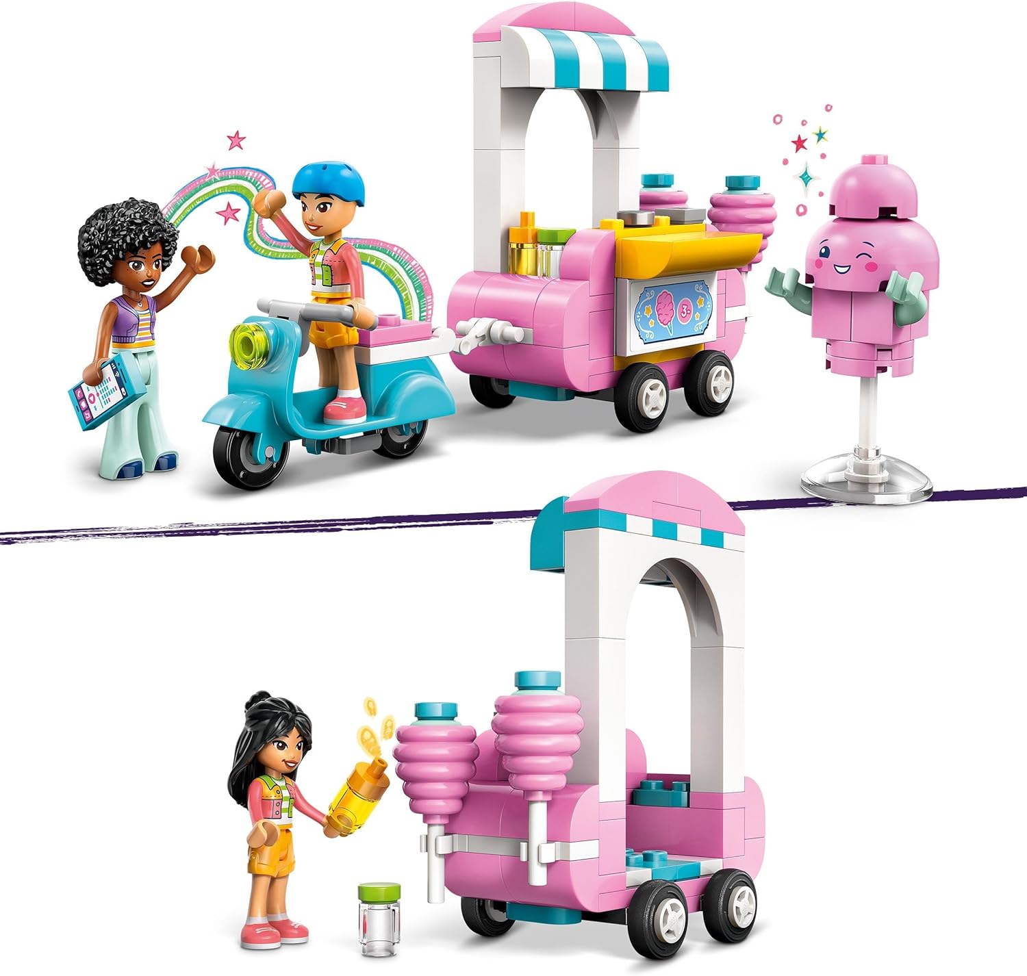 Конструктор LEGO Friends Стенд со сладкой ватой блочный - фото 3