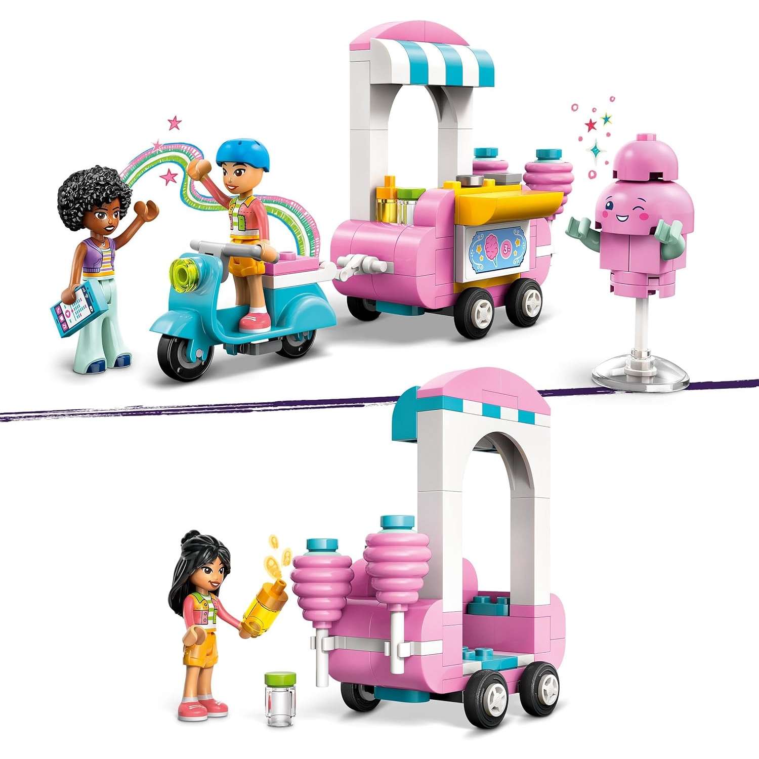 Конструктор LEGO Friends Стенд со сладкой ватой блочный - фото 3