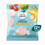 Хлебцы ФрутоНяня рисовые яблоко-клубника-банан с 12 мес 30 г