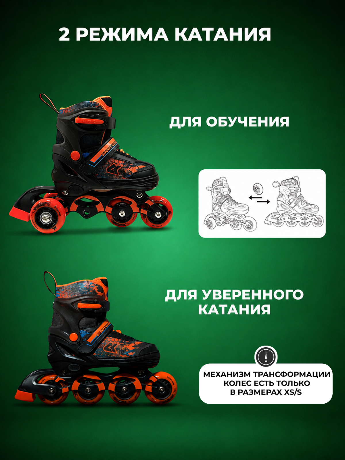 Роликовые коньки Sport Collection 33-36 - фото 4