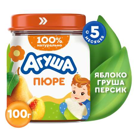 Пюре Агуша Яблоко-груша-персик с 5 мес 100 г