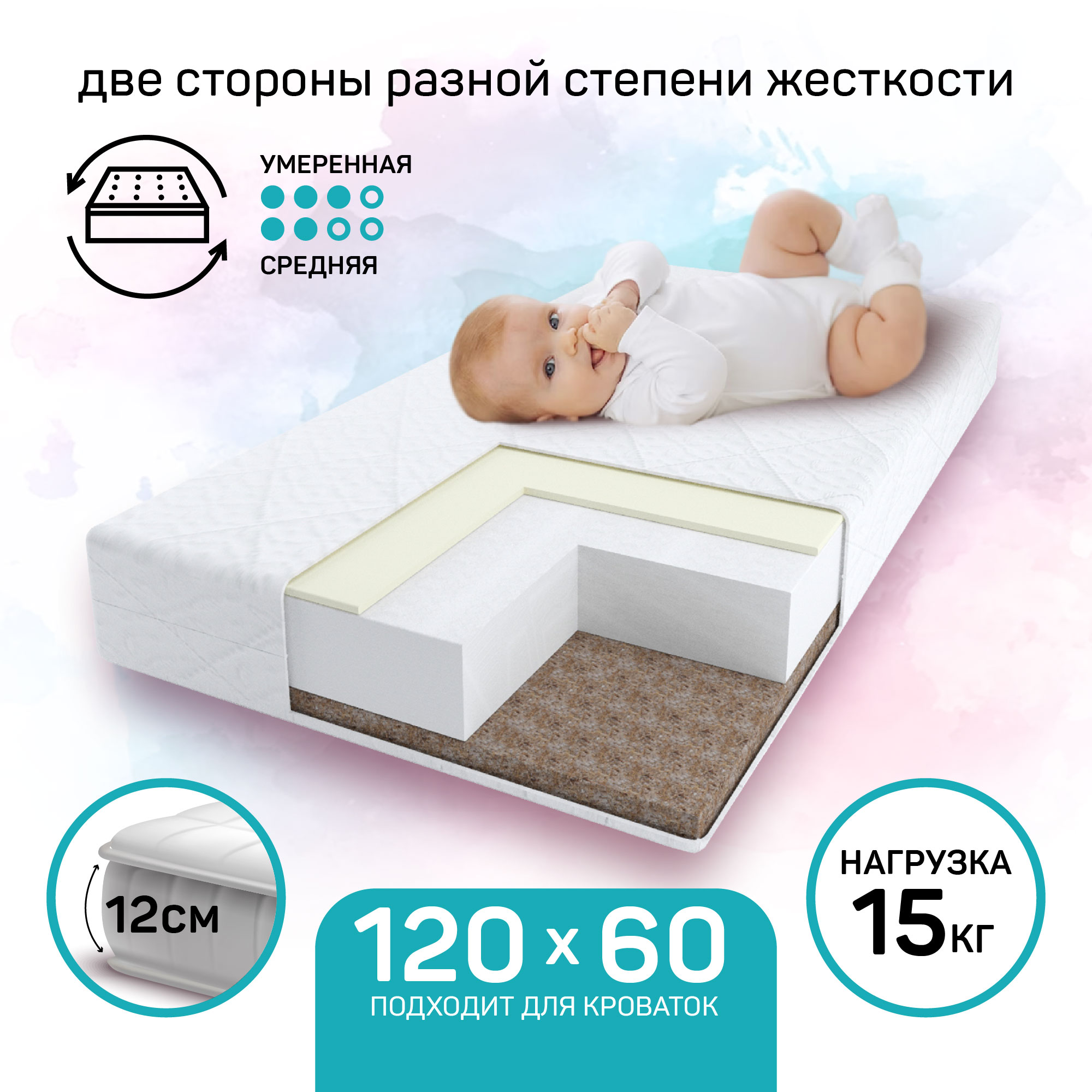 Матрас Amarobaby Bamboo Line 120х60 - фото 2