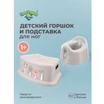 Горшок Пластишка ГОРШОК И ПОДСТАВКА Дорожный бежевый
