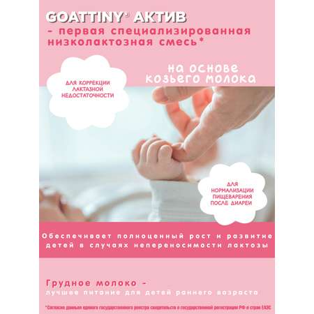 Смесь низколактозная Goattiny Актив