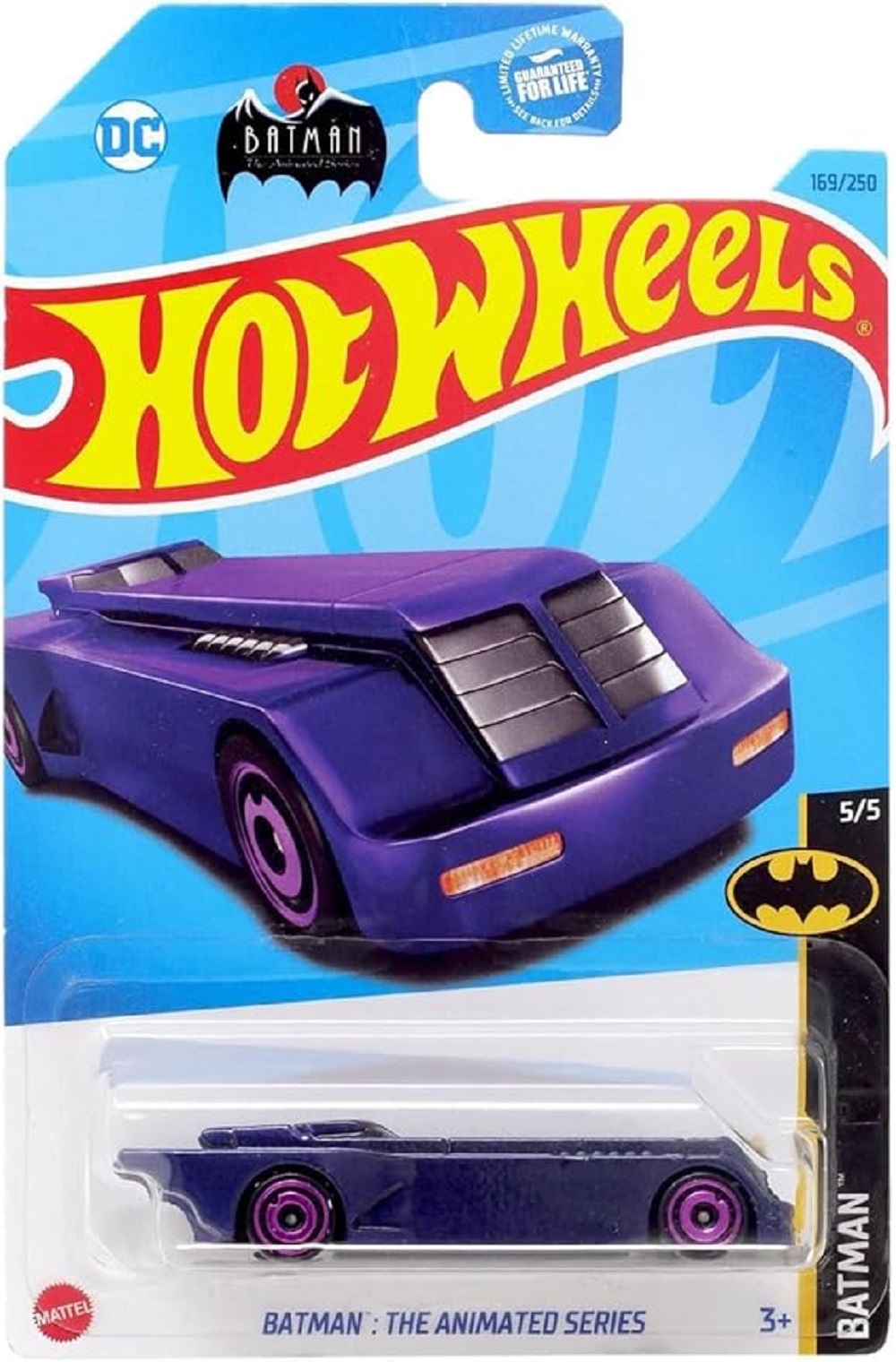 Автомобиль Hot Wheels BATMAN фиолетовый 1:64 68287 - фото 1