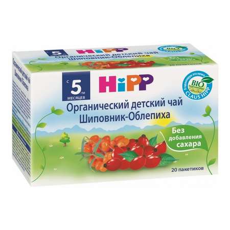 Чай Hipp шиповник-облепиха в пакетиках 30г с 5месяцев